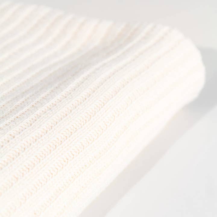 Neunest - Wholesale Throw Blanket - Neunest Knitted Organic Cotton Throw – Ecru1