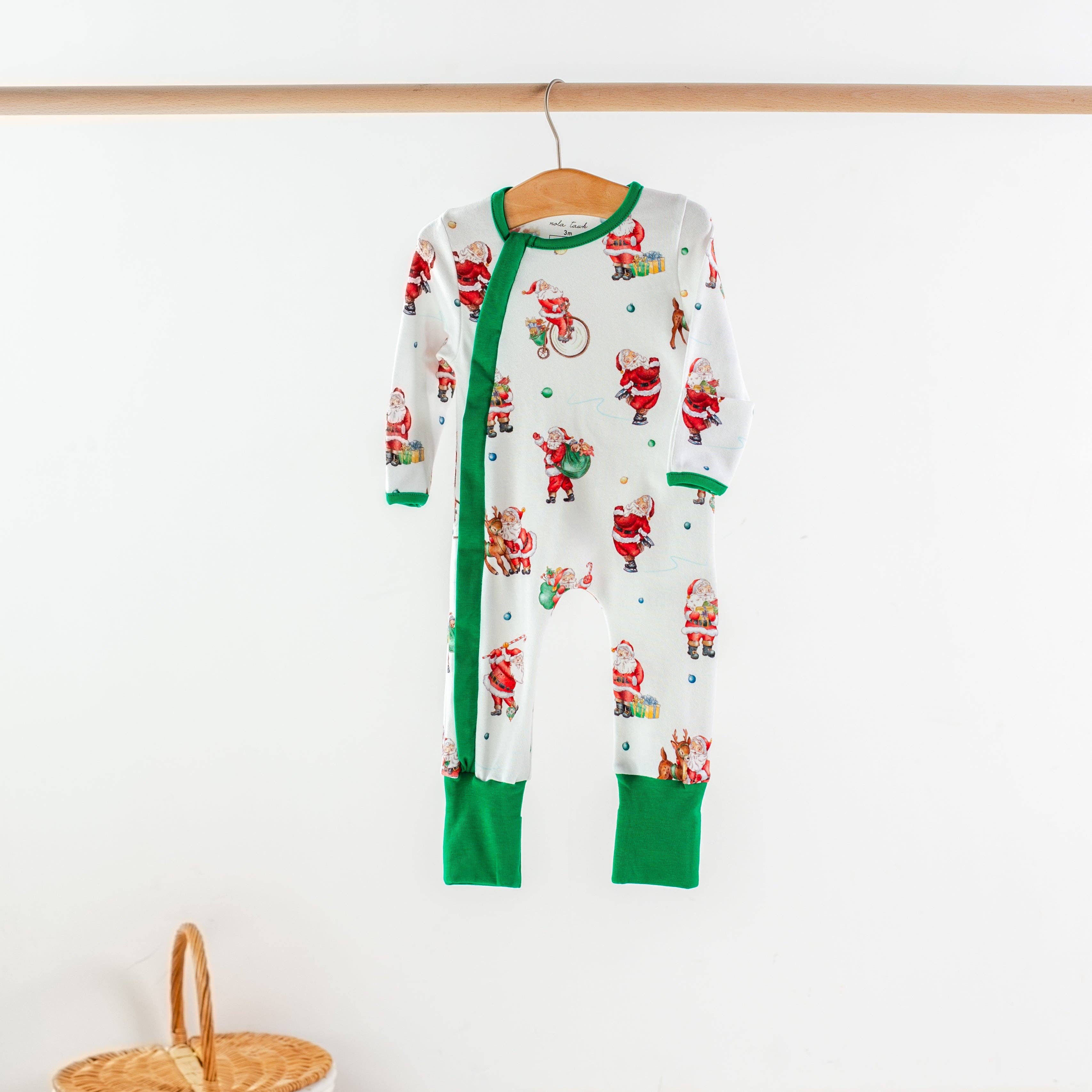 Nola Tawk - Wholesale Sleepwear Set - Kids - Santa Claus is Coming to Town Organic Cotton Christmas Pajam0