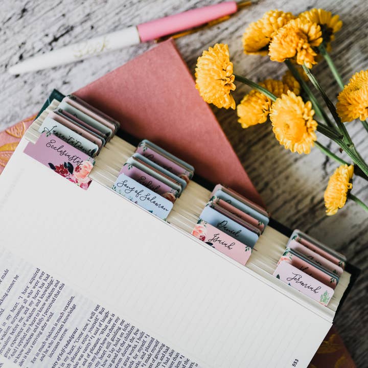 The Daily Grace Co - Wholesale Sticker - Floral Bible Tabs