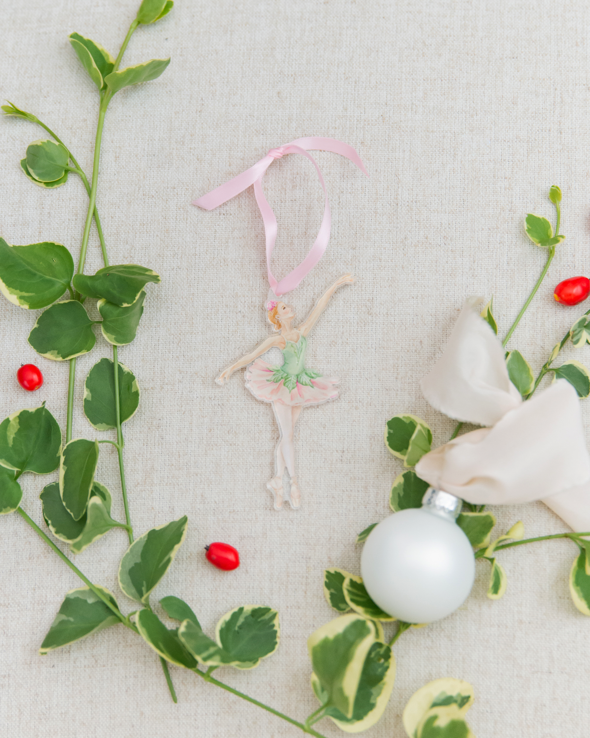 Simply Jessica Marie - Wholesale Ornament - Waltz of Flowers Ballerina Nutcracker Watercolor Ornament2