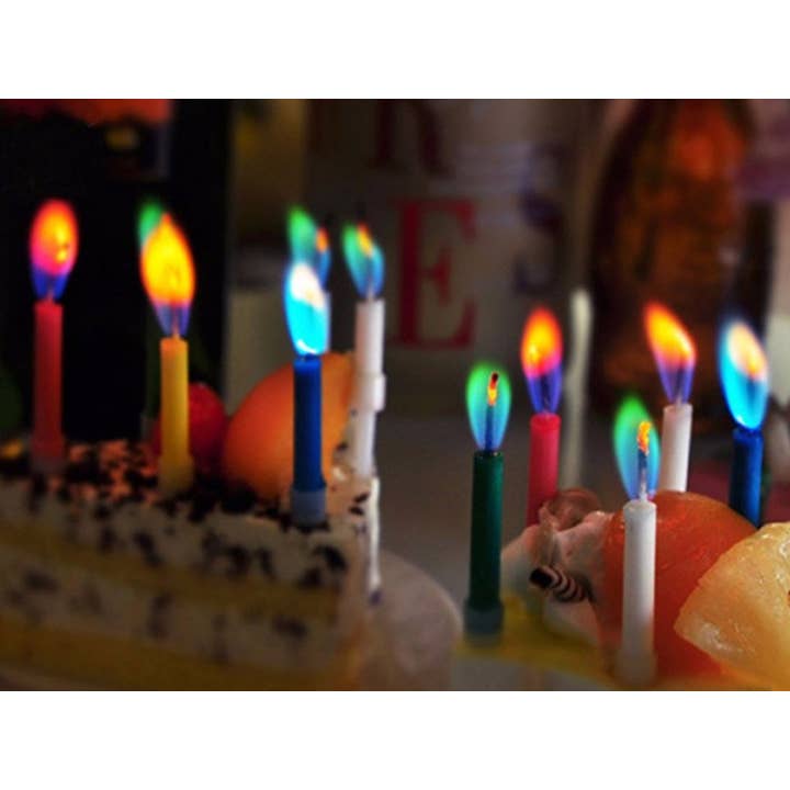JII - Wholesale Cake Candle - Colorflame Birthday Candles in 26 Piece Counter Display10