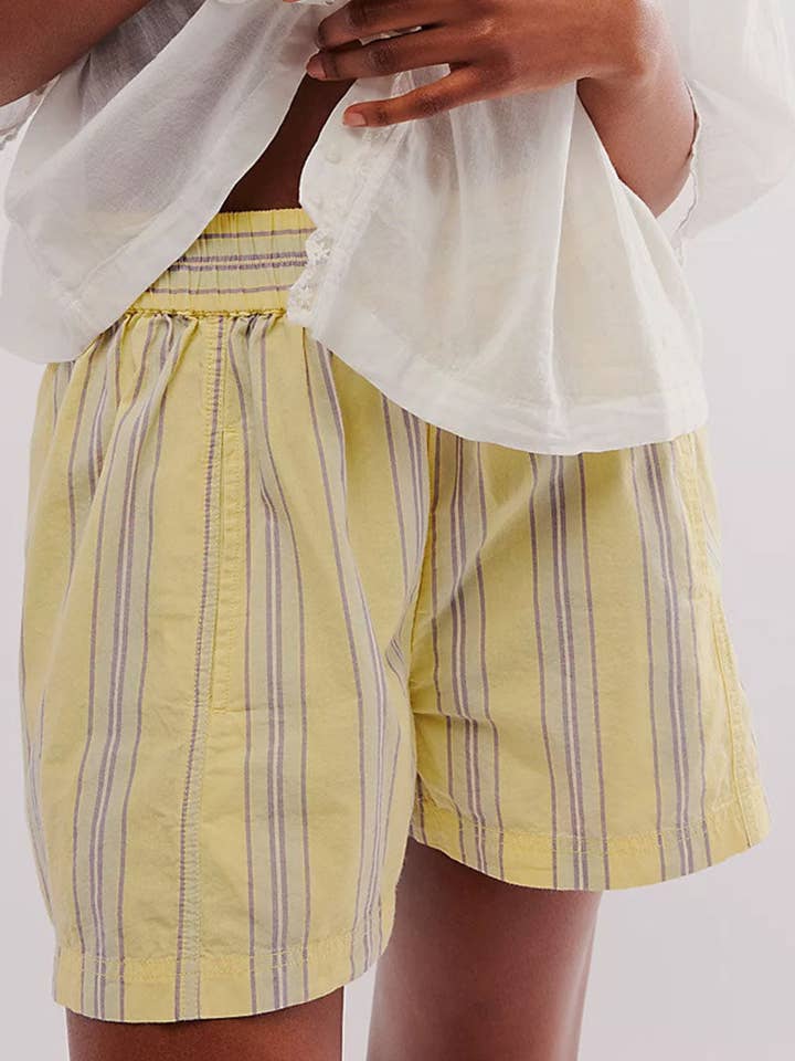 Pantaloncini casual a righe con elastico in vita per la vendita all'ingrosso da parte di Mccolin