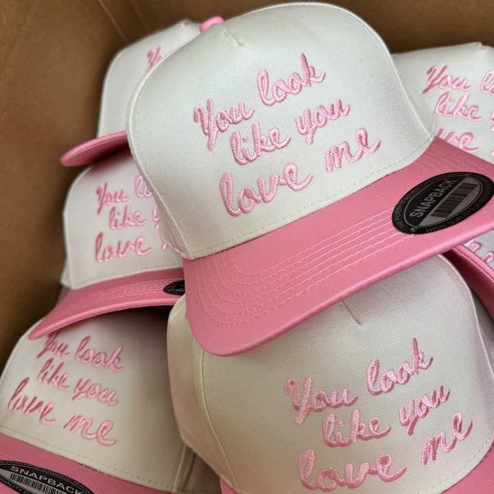 KENZKUSTOMZ - Wholesale Trucker Hat - Women's - You Look Like You Love Me - Pink Vintage Trucker Hat