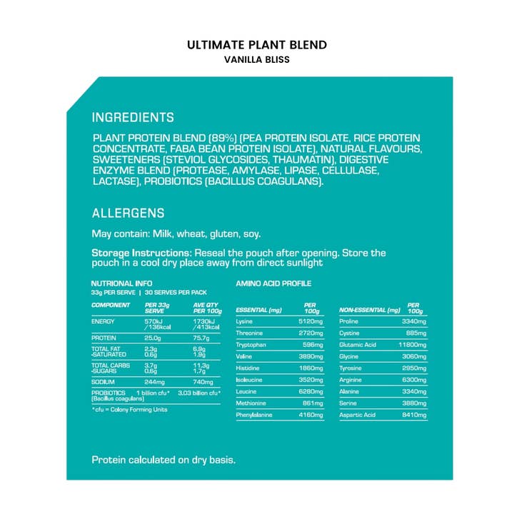 Top Athlete – wholesale Protein/superfood powder – Ultimate Plant Blend Vanilla Bliss2