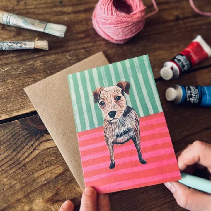 AC04 - Carte de vœux Jack Russell pour la vente par IzziRainey