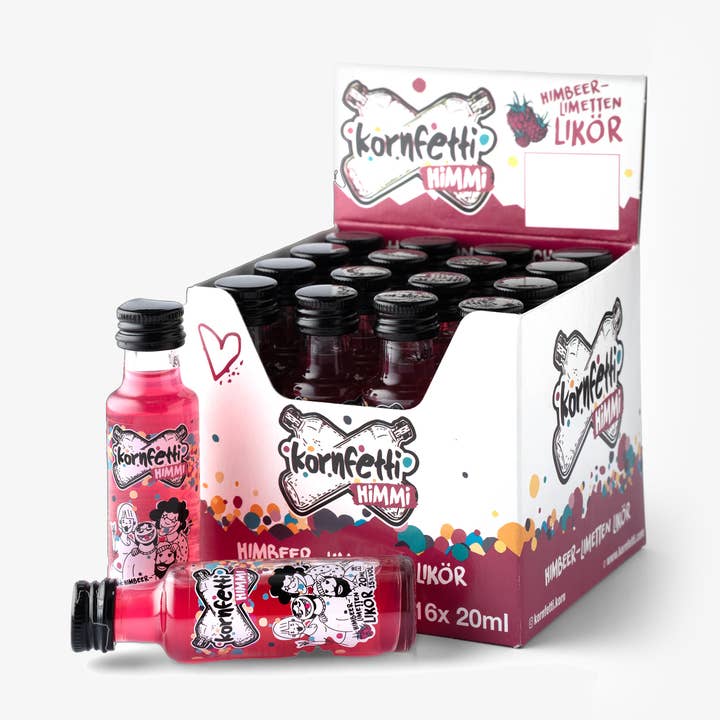 Himmi 16x20ml (Himbeer-Limetten Likör) für den Großhandel von Kornfetti