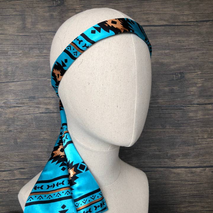 Turquoise Aztec Gypsie for wholesale by MT Wild Rags