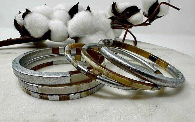 Maison Yvelise - Wholesale Bangle Bracelet - Vietnamese silver buffalo horn bangles4