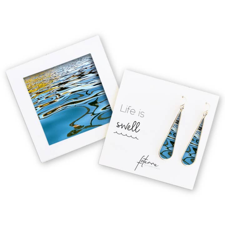 Boucles d'oreilles Rippled Water pour la vente par Foterra Jewelry