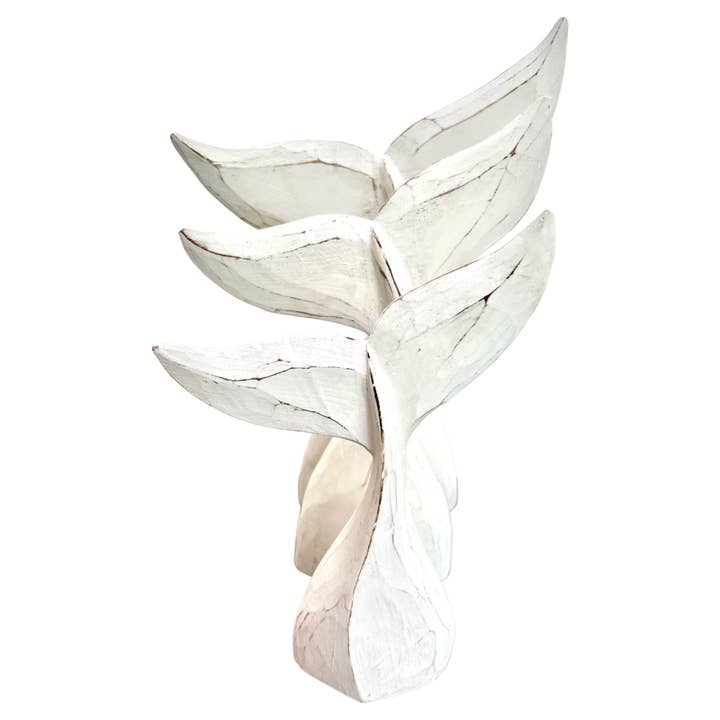 Bamboo Source Tropical Decor - Wholesale Decorative Figurine - Whale Tail White Statue Set/31