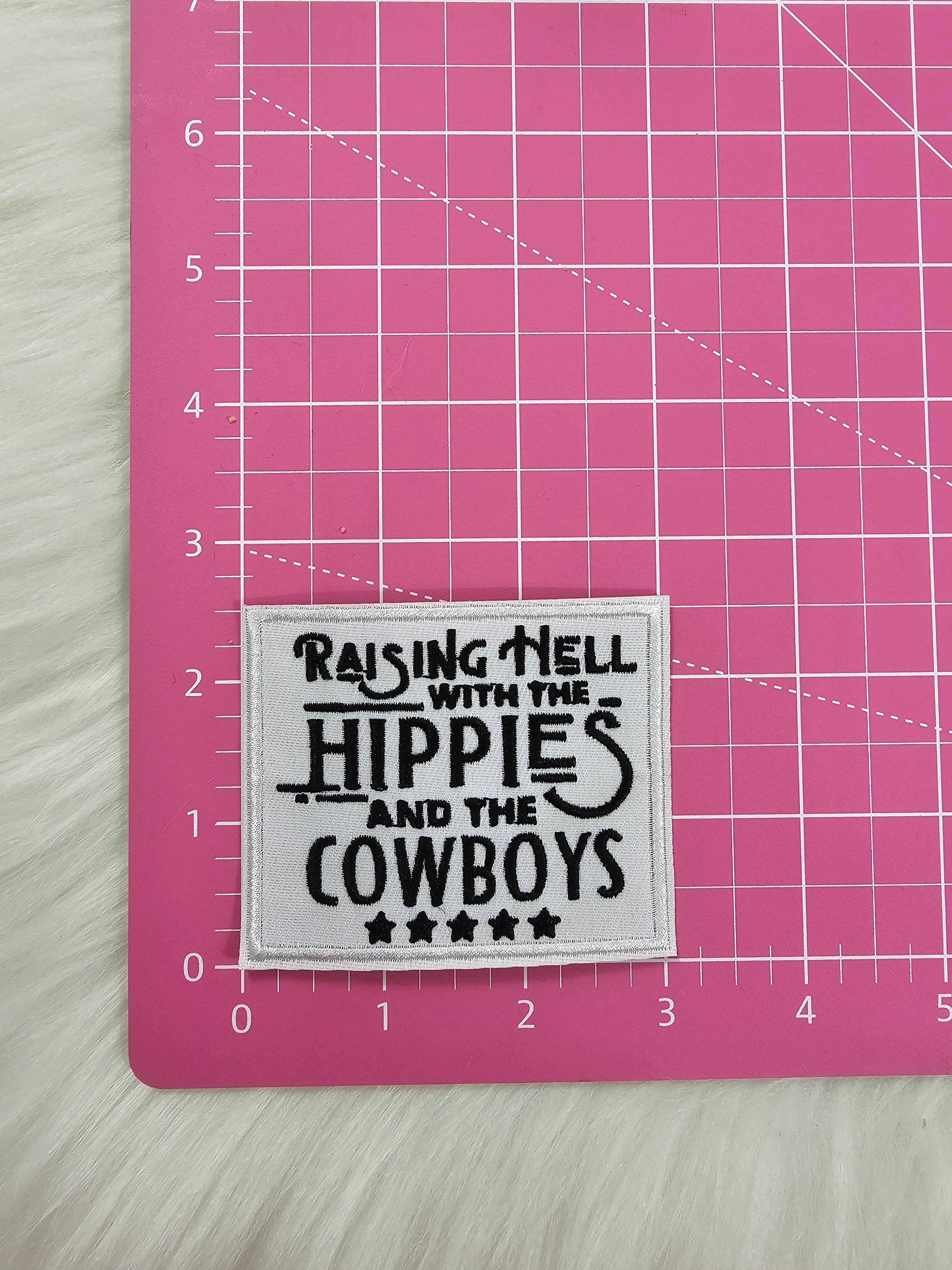 Scratch Decor - Wholesale Patch - 'Raising Hell With The Hippies And The Cowboys' Western Embroidery Iron On Patch2