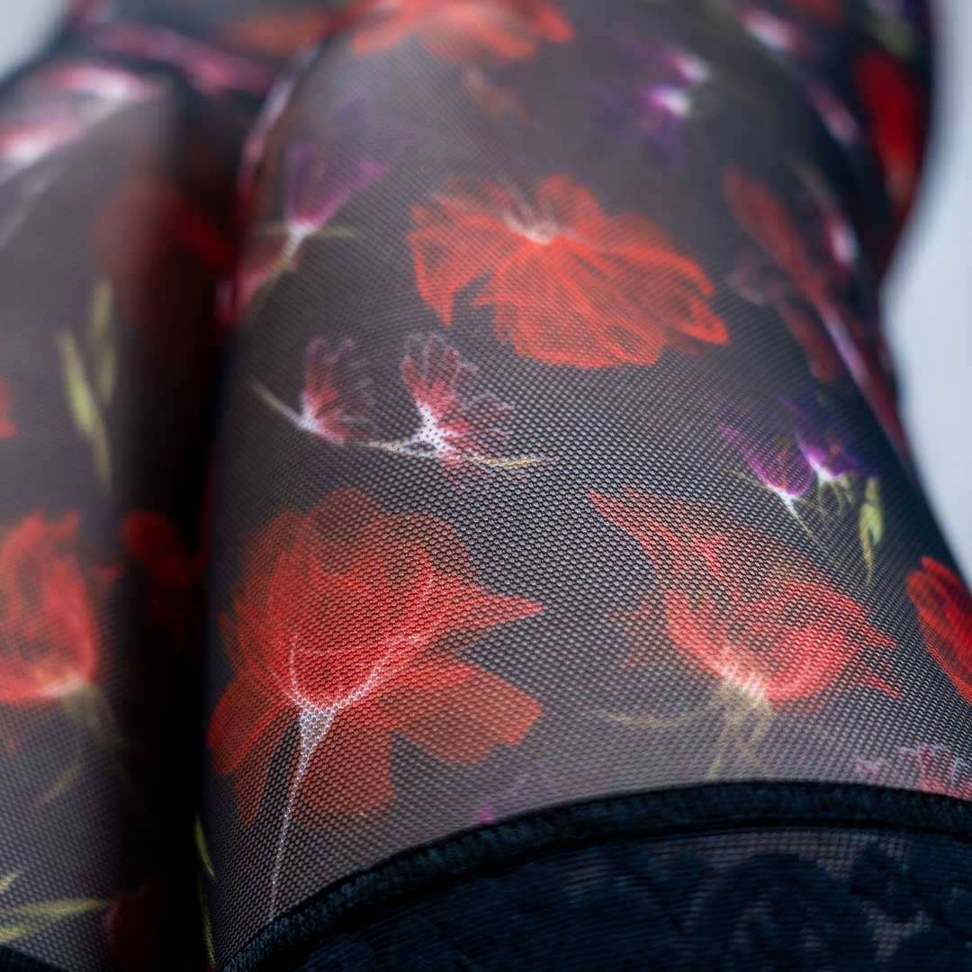 burgundyfloral Garden Fantasy Floral Stay Up Stockings for wholesale on Faire1