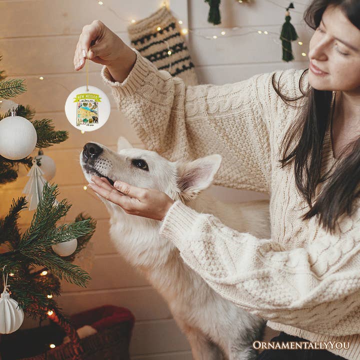 OrnamentallyYou – Ornamento por atacado – Artístico Novo México Temas de Estado de Ornamento de Natal2