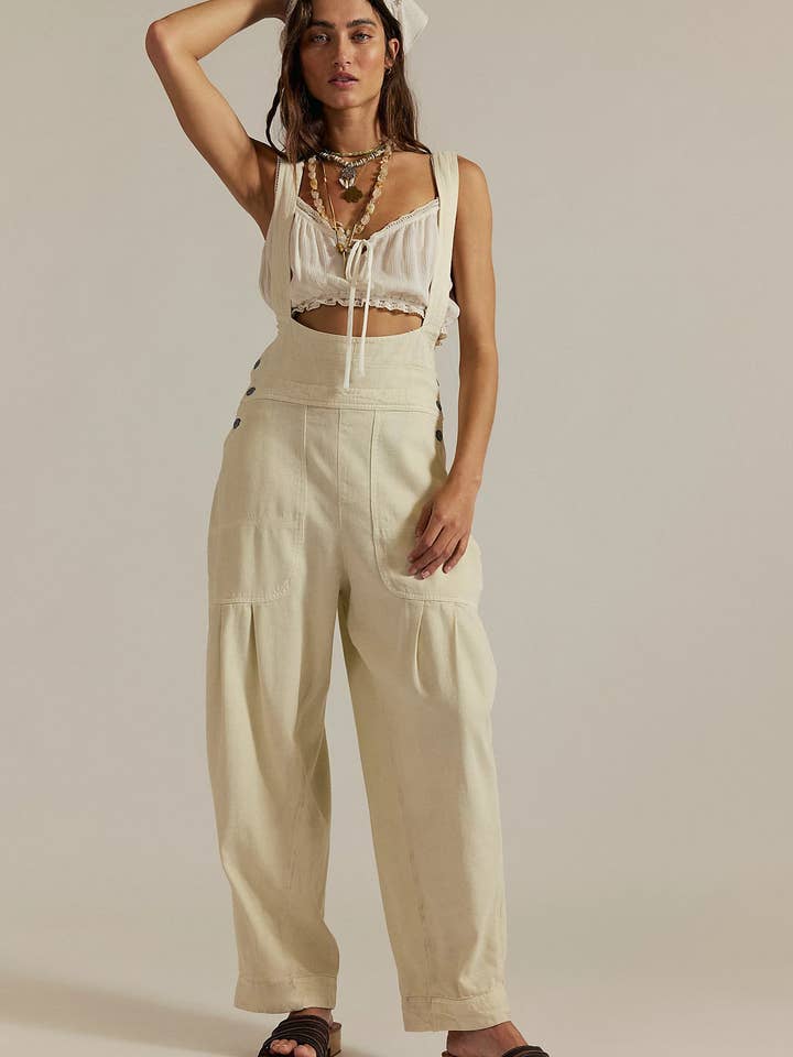 Hope & Sunshine - Wholesale Overalls - Women's - Loose Fit Sleeveless Denim Overalls11