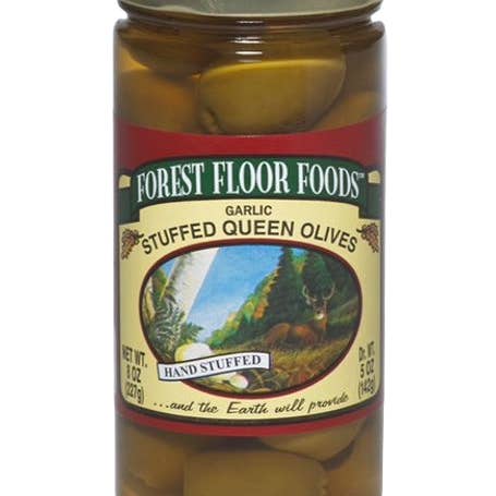 Forest Floor Foods - Wholesale Olives - Garlic Stuffed Queen Olives
