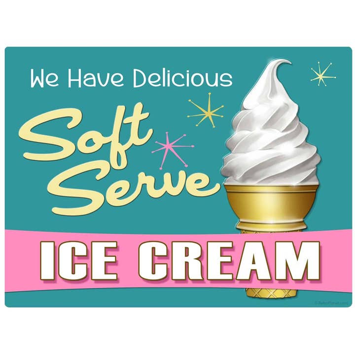 RetroPlanet - Wholesale Wall Decal/Stickers - Delicious Soft Serve Ice Cream Cone Wall Decal