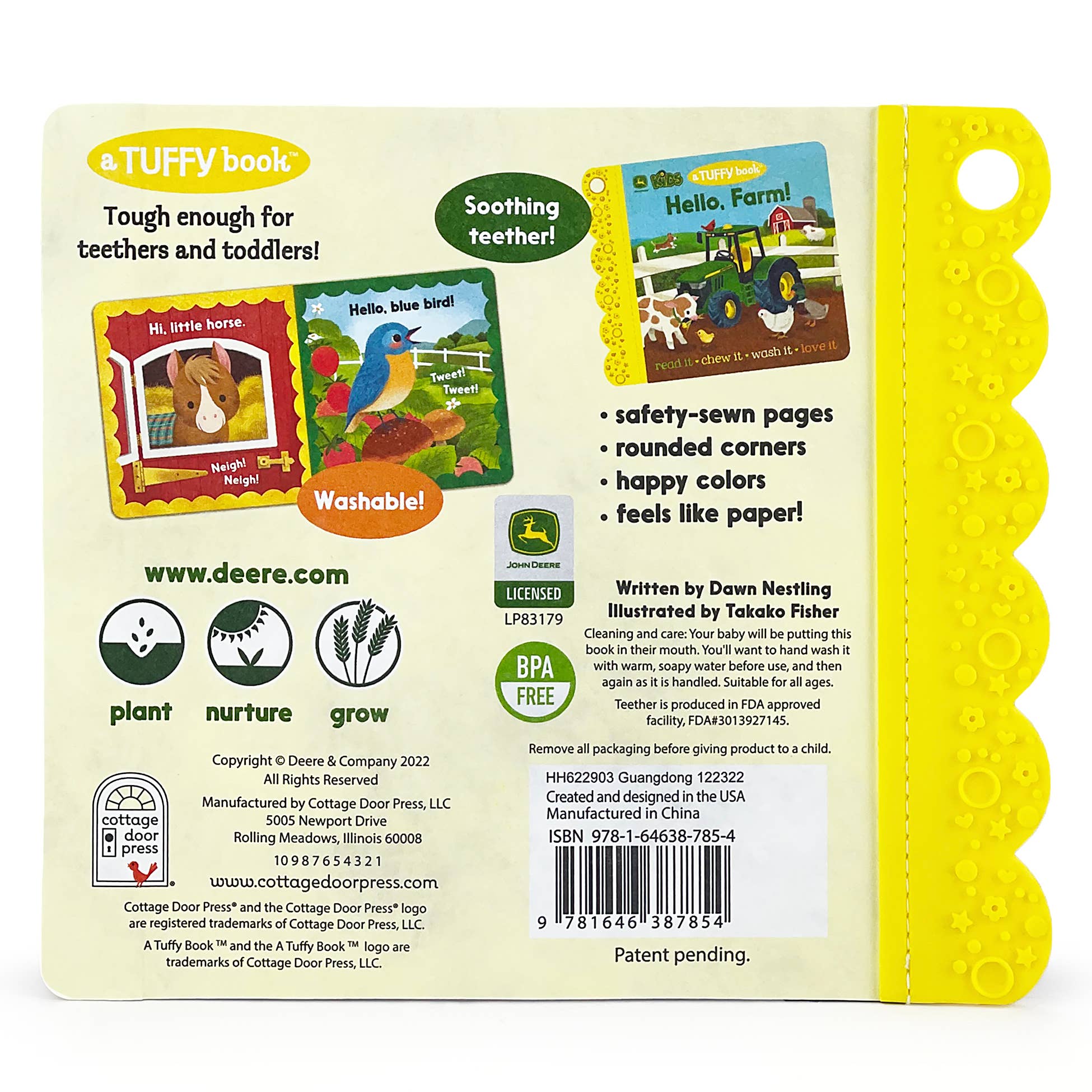Cottage Door Press - Wholesale Baby & Toddler Book (0-2) - John Deere Kids Hello, Farm!  (Tuffy Teether Indestructible)6