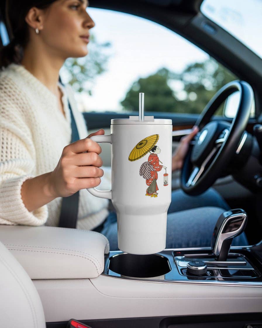 3dRose - Wholesale Insulated Mug/Tumbler - 3dRose, Print of Geisha Woman With Parasol And Lantern, Tumbler9