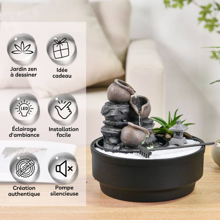 Zen'Arôme – Engroshandel Bordpynt – Zenhave & Indendørs Fontæne Oasis - Zen Atmosfære Dekoration2