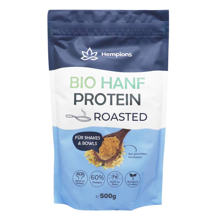Hempions - Wholesale Protein/superfood powder - Organic Hemp Protein Roasted - 60% vegan Protein + 1,1% Mg2