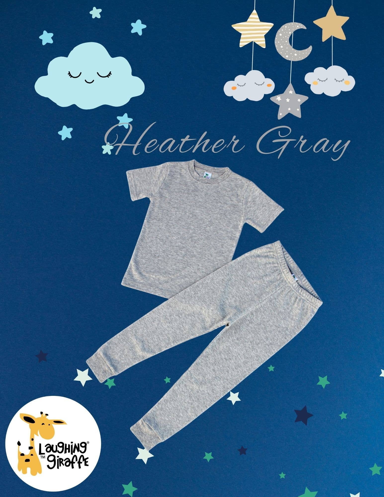 Laughing Giraffe – Engroshandel Pyjamasæt - Børn – Småbørns pyjamassæt - Kortærmet lang pyjamas Unisex ÅBEN STØRRELSE3