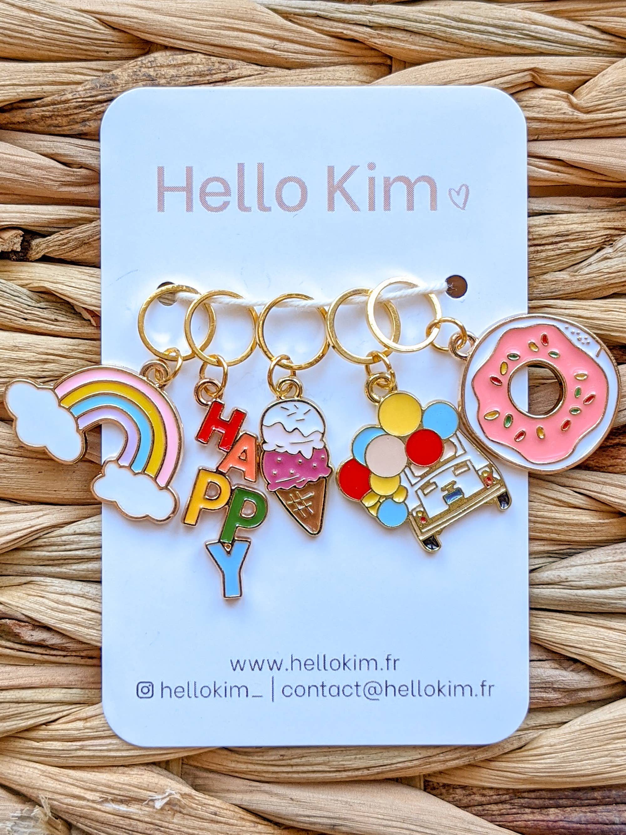 Hello Kim - Kim Chui - Wholesale Knitting/Crochet Supplies - happy marker rings1