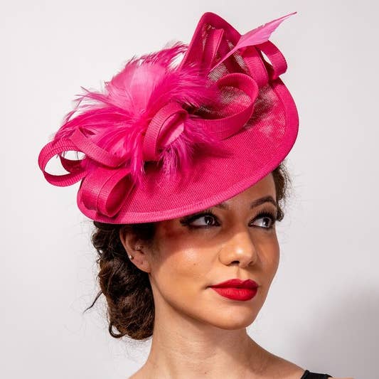 anbfashion - Vendita all'ingrosso Fascinator - Donna - Fascinator in piume e nastro di sinamay con fascia e clip9