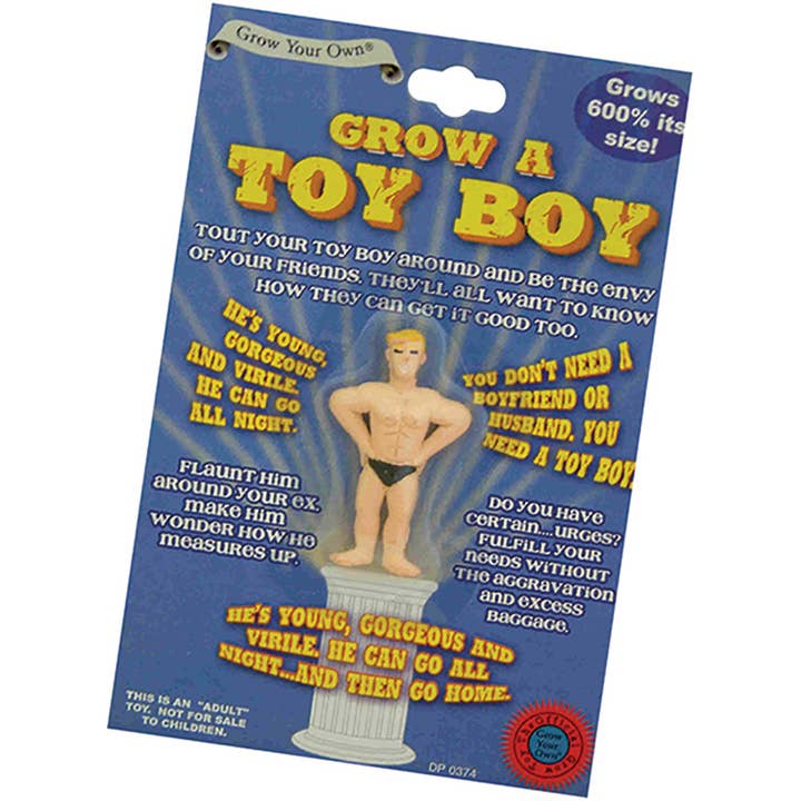The Diabolical Gift People - Novelty Gifts, Mother's Day - Wholesale Gag Gift/Novelty Gift - Grow a Toy Boy - Hen Night, Gifts for a Bride, Wedding Gifts - Novelty Gifts