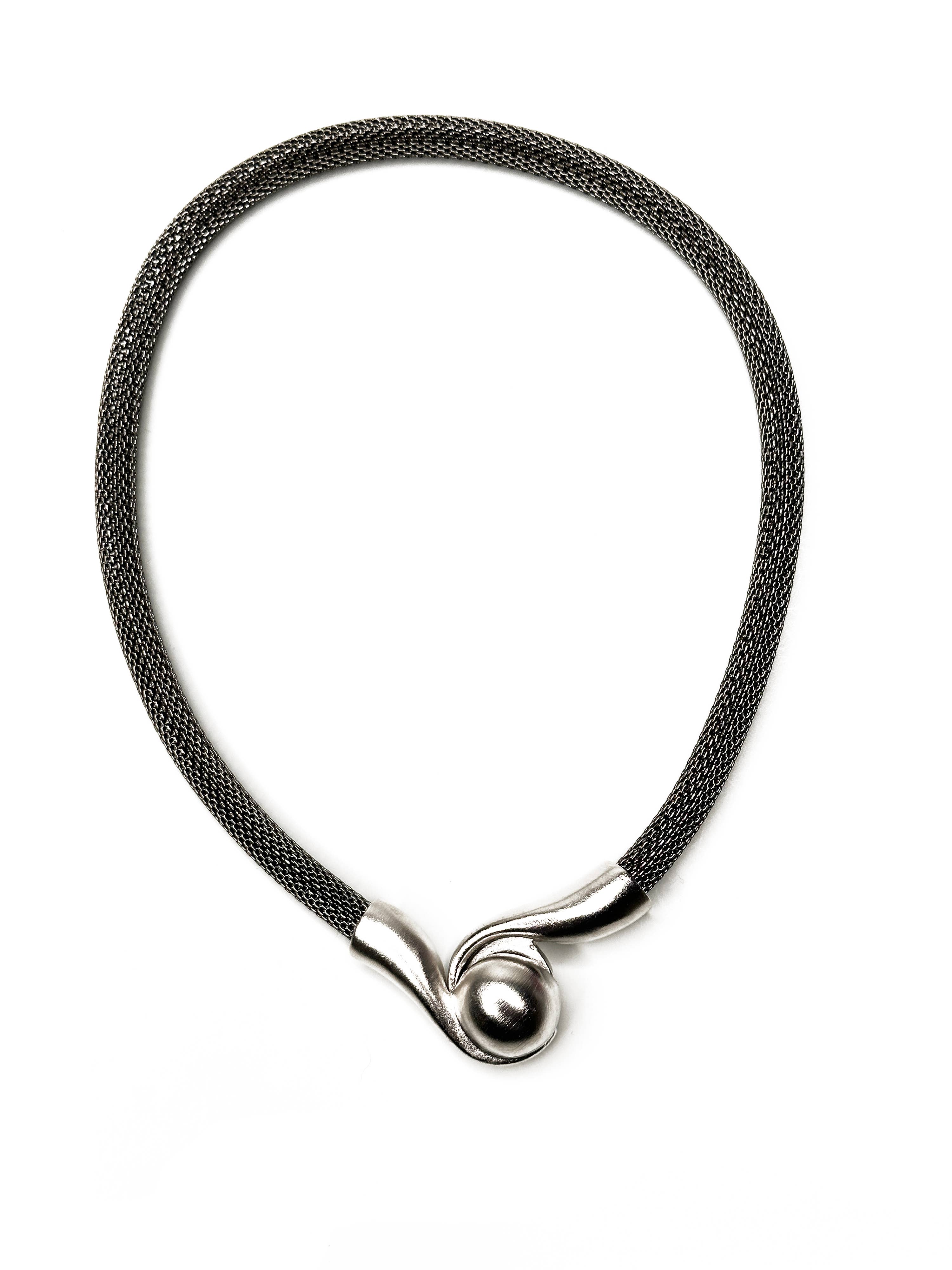 Erica Zap Designs - Wholesale Link & Chain Necklace - Mesh Necklace with Magnetic Swirl Ball Clasp0