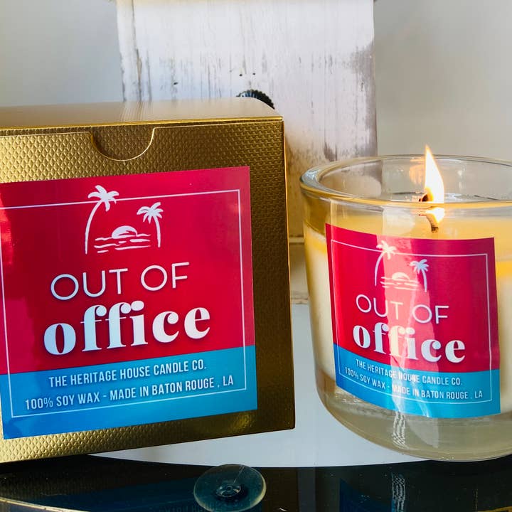 Out Of Office for wholesale by The Heritage House Candle Company