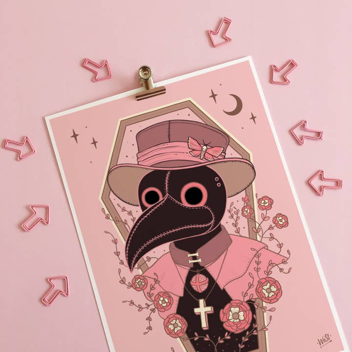 Wendy Stephens Art – wholesale Art print – Plague Doctor Art Print