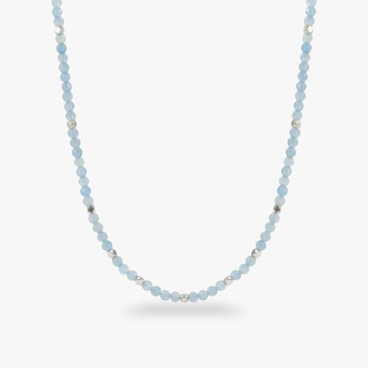 Collana Acquamarina Argento per la vendita all'ingrosso da parte di Blue Buddha Jewelry
