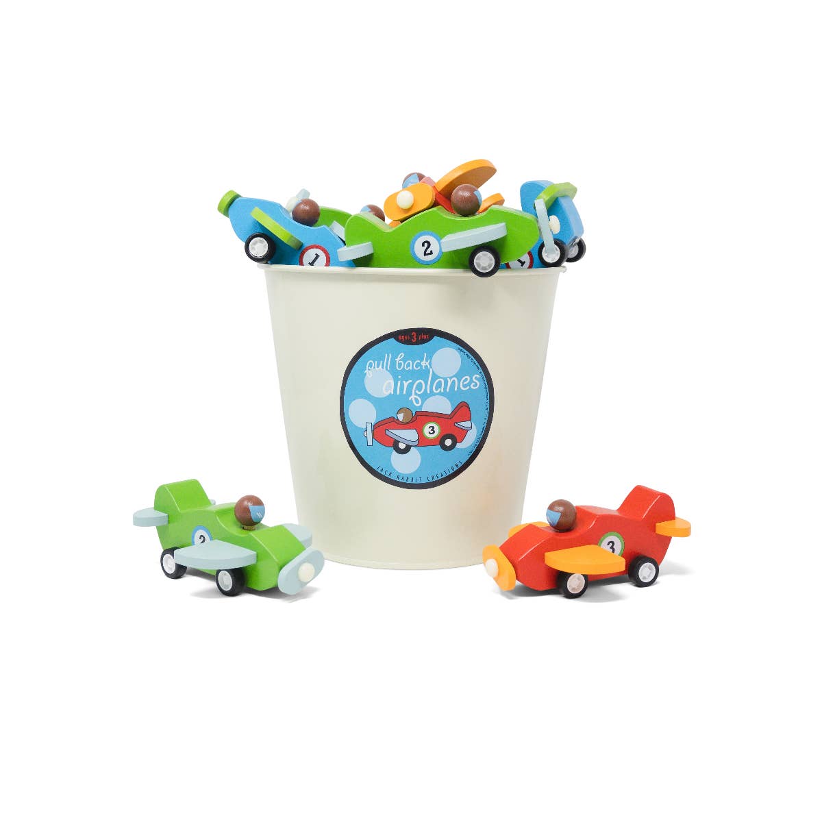 Jack Rabbit Creations - Wholesale Toy Car/Truck - Kids - Pull Back Wooden Planes Refill - Set of 241