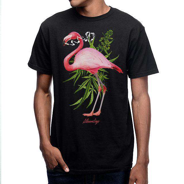 StonerDays Apparel - Wholesale Screen Printed T-Shirt - Men's - MEN'S PINK FLAMINGO TEE1