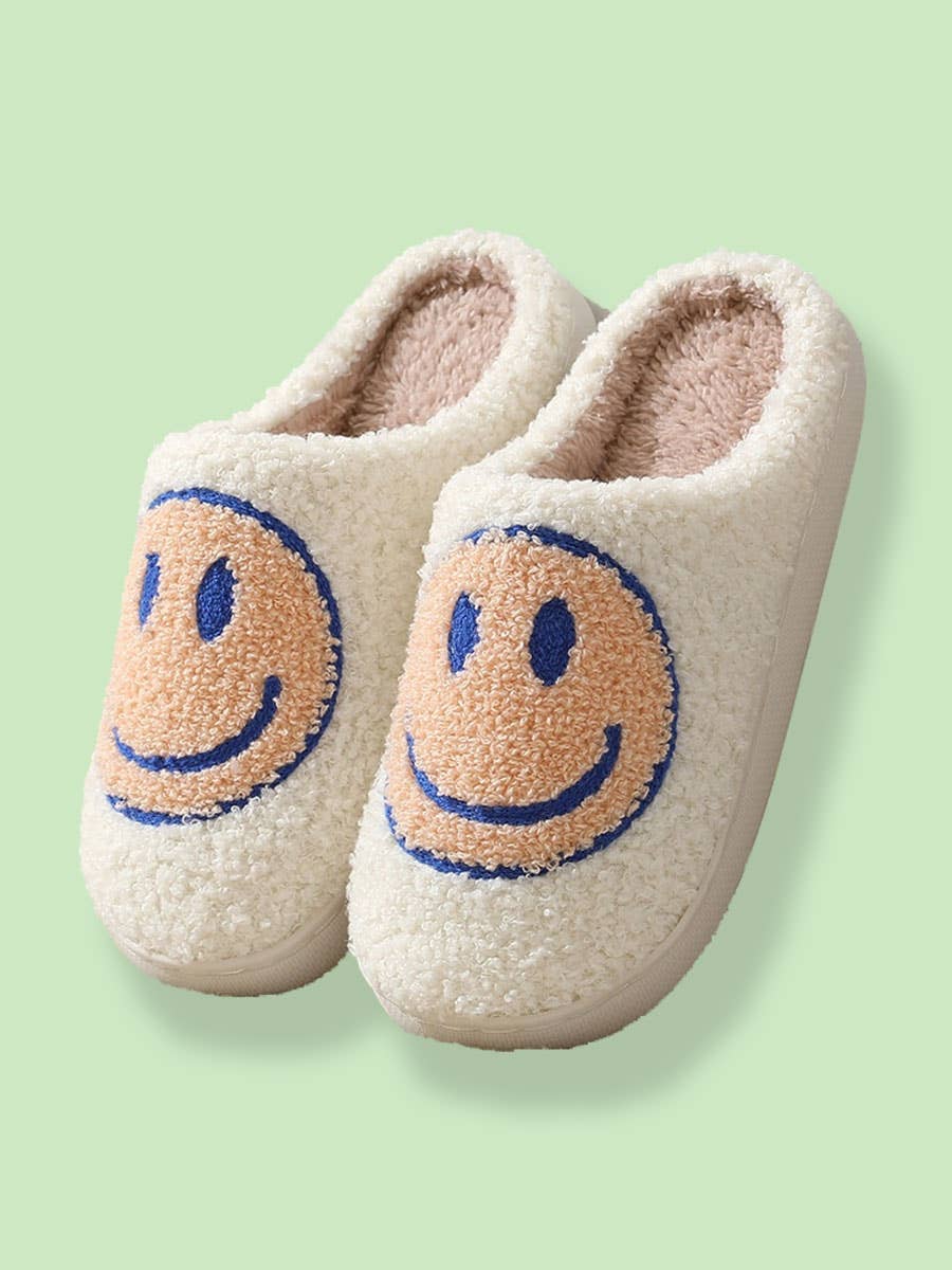 DOUBLJU - Wholesale Slippers - Unisex - Smiley Face Unisex Cotton Slippers for Fall,Winter
6