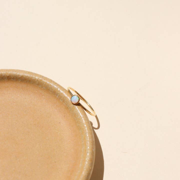 Token Jewelry - Wholesale Single Stone/Solitaire Ring - Opal 4mm Ring