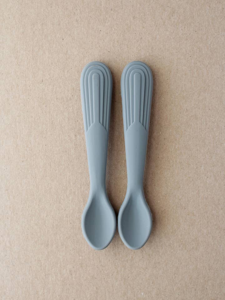 Siliconen lepel Rainbow - Dim Grey voor wholesale door Little Chew