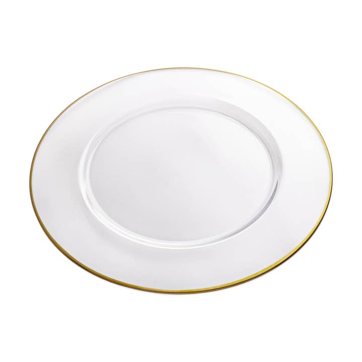 Barski - Venta al por mayor Bajoplato - Platos Base Spectrum con borde dorado, 31,8 cm de diámetro, juego de 42