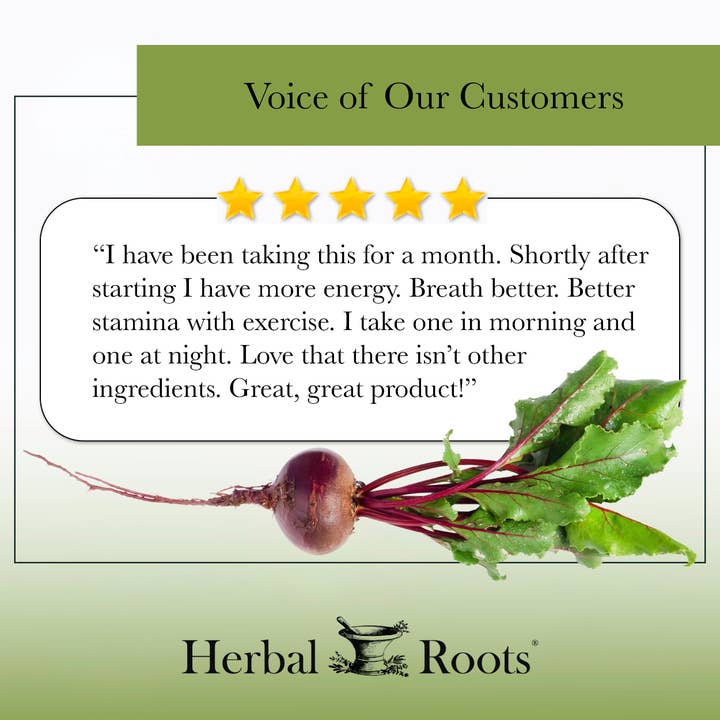 Herbal Roots - Wholesale Oral Supplement/Vitamin - Herbal Roots Organic Beet Root Capsules5