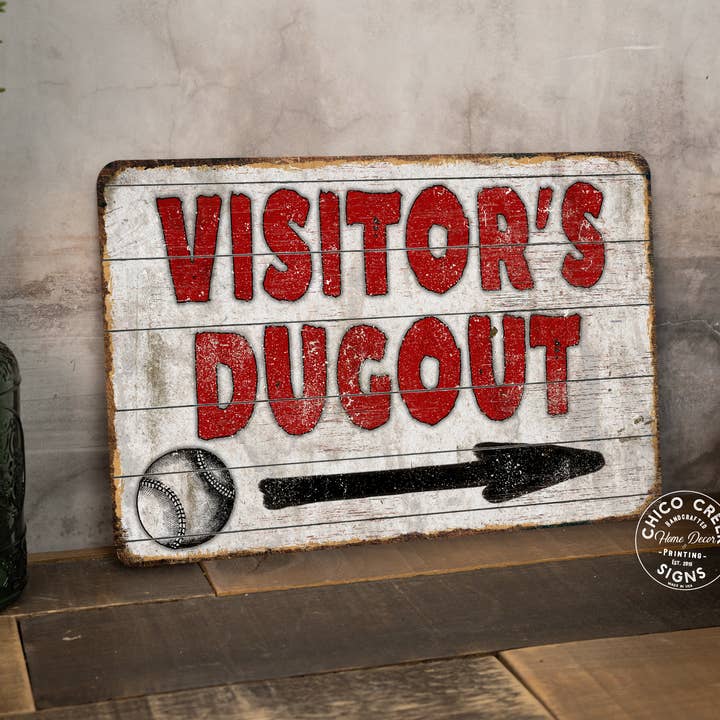 Chico Creek Signs - Wholesale Sign - Visitor's Dugout Sign Roadside Baseball MLB 108122001052