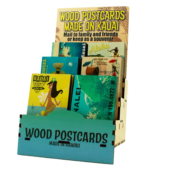 WHIRLED PLANET - Wholesale Postcard - Hanalei Sail Wood Postcard • Made in Hawaii • Kauai Souvenir