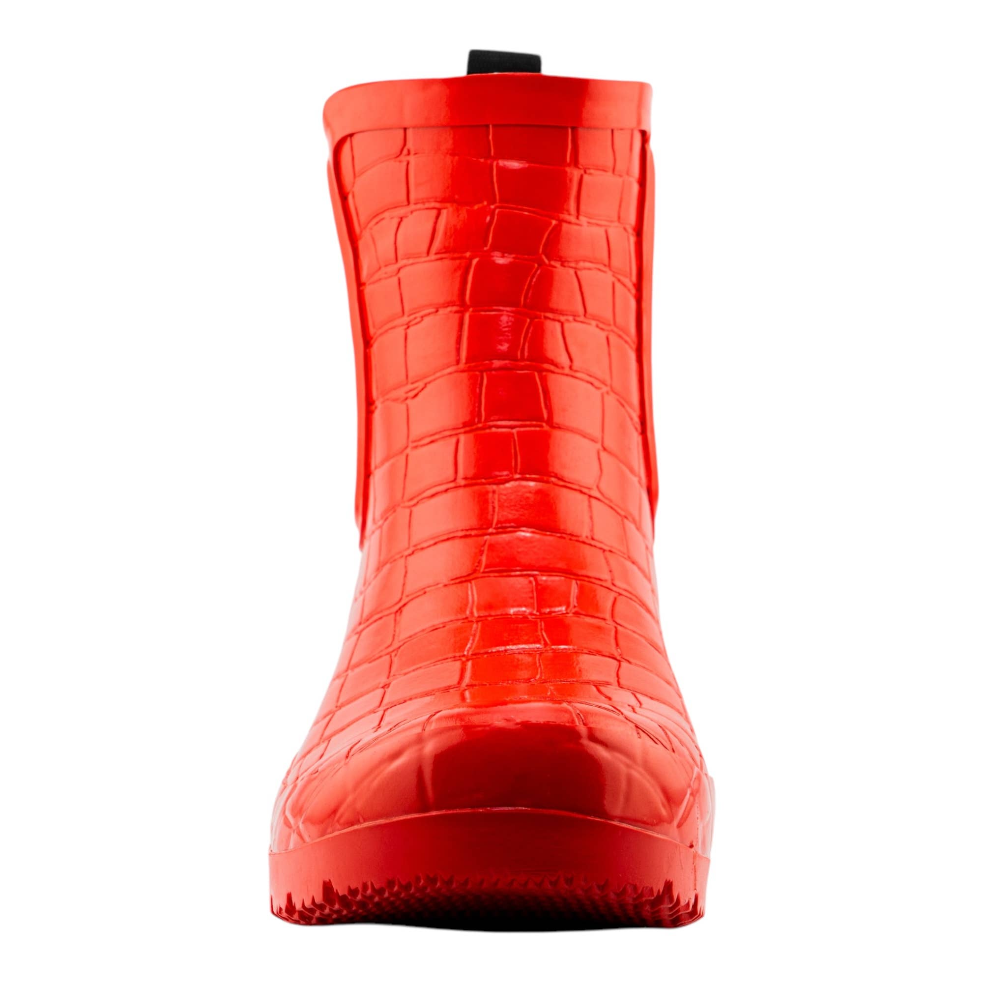 ROMA BOOTS – Großhandel Chelsea Boots – Damen – CHELSEA RED CROC EMBOSS DAMEN KNÖCHELIGE REGENSTIEFEL4