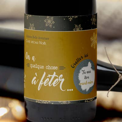 Etiqueta de vinho avó - Natal por atacado de La vie en magenta