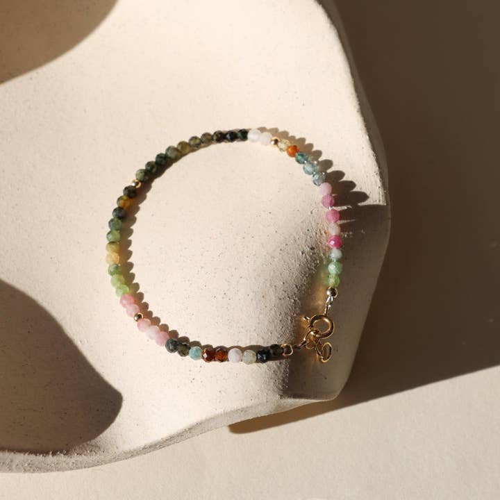 Token Jewelry - Wholesale Beaded Bracelet - Tourmaline Prism Bracelet