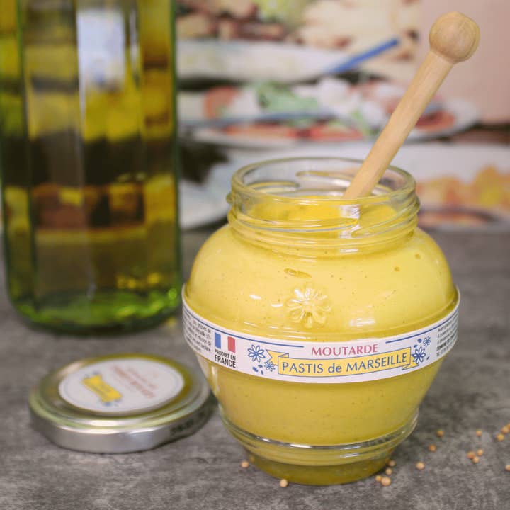 DOMAINE DES TERRES ROUGES - Venta al por mayor Mostaza - Mostaza con Pastis de Marsella 200 g