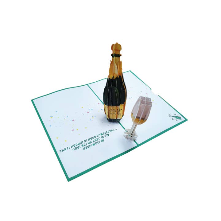 Cartão de aniversário pop-up 3D «Let's drink on» por atacado de RF Distribution
