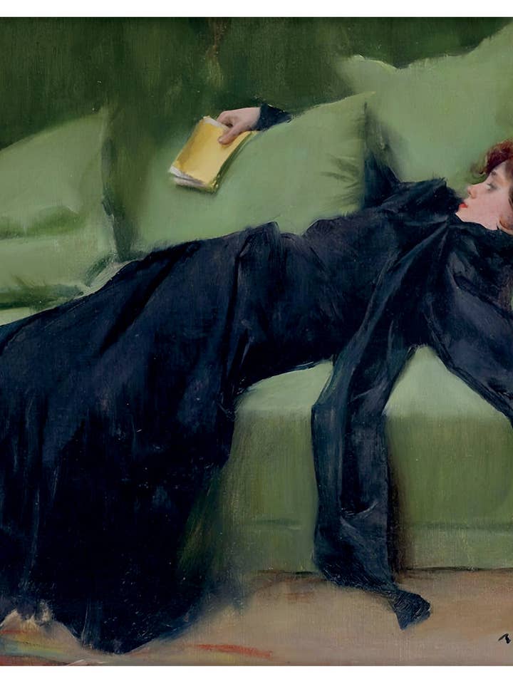 Ramon Casas: Decadent Young Woman, After the Dance Notecard for wholesale by Pomegranate