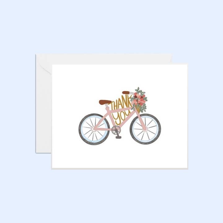 Thank You Bike Notecard Set | Thank You Card | Bicycle | for wholesale by Anna Whitham Co.