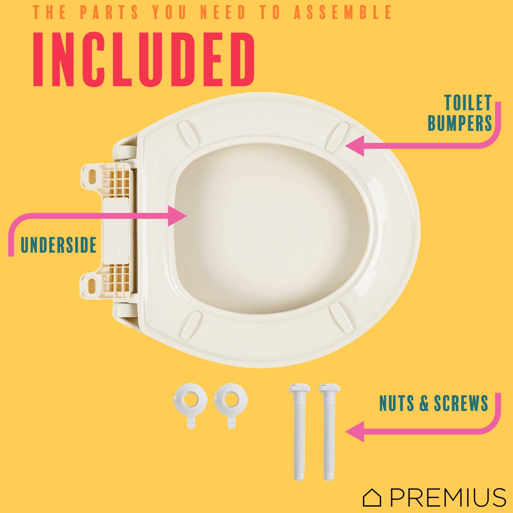 ShopBobbys – wholesale Toilet seat cover – PREMIUS Slow Close Beveled Plastic Toilet Seat, Standard Round, 17 Inches3