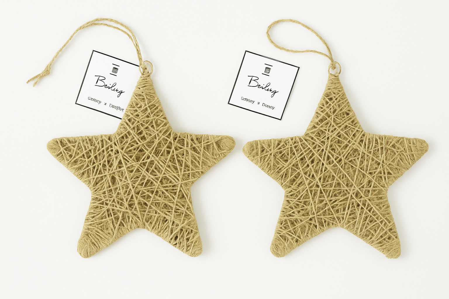 Fennco Styles - Wholesale Ornament - Natuurlijke Jute Touw 6" Ster Ornament2